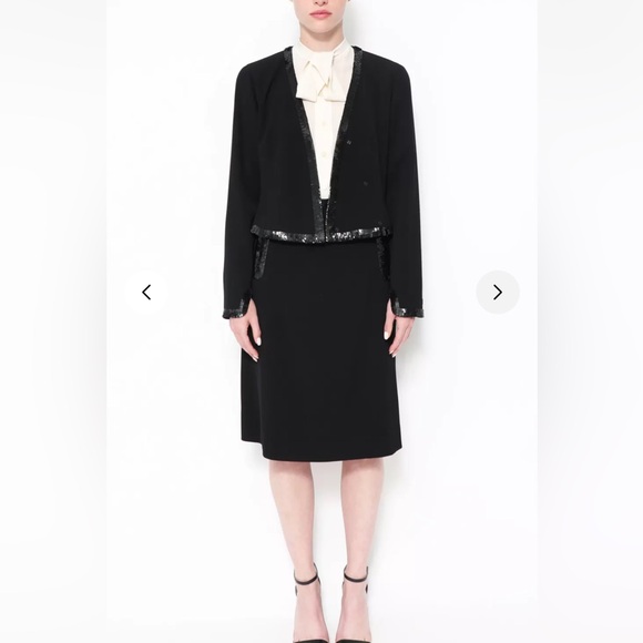 Chanel sequin blazer and skirt set vintage 2000 authentic 38 small Y2K - Picture 1 of 13